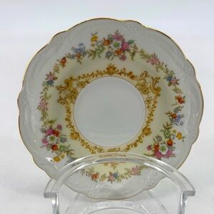 Noritake Japan Vintage 1933 Chablis Porcelain 22K Gold Bonded Footed Saucer